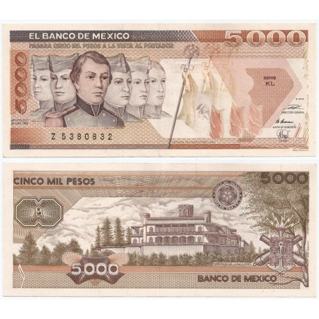 (88c) Estados Unidos Mexicanos. 1989. 5000 Pesos (EBC)