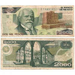 (86c) Estados Unidos Mexicanos. 1989. 2000 Pesos (BC+)