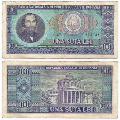 (97a) Rumanía. 1966. 100 Lei (MBC+/MBC)