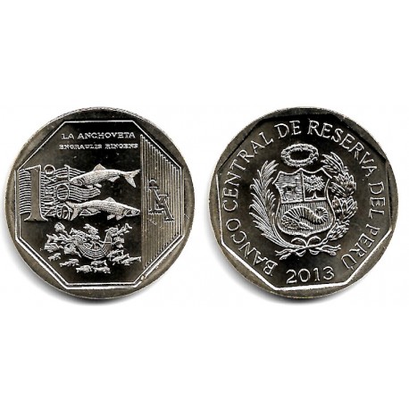 Perú. 2013. 1 Nuevo Sol (EBC+) Pequeña mancha de óxido