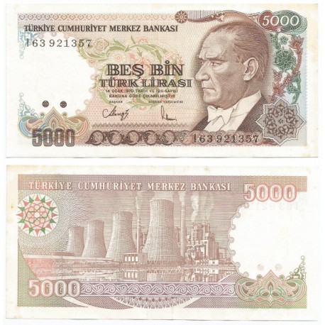 (198) Turquía. 1970. 5000 Lira (MBC-/MBC)