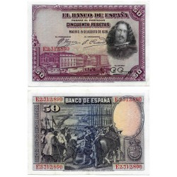 España. 1928. 50 Pesetas (EBC) Serie E