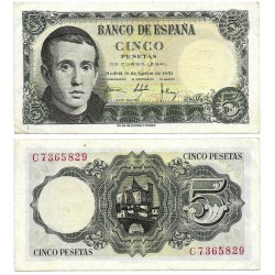 Estado Español. 1951. 5 Pesetas (EBC-) Serie C