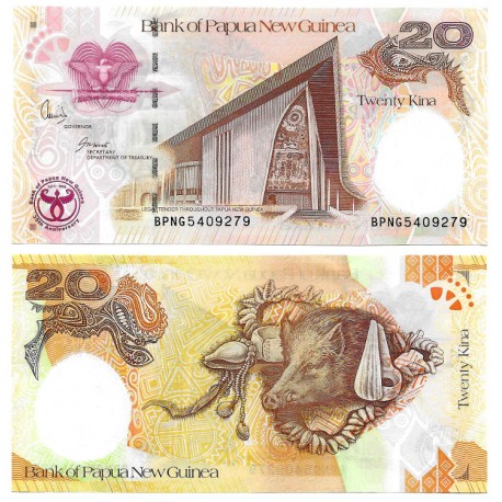 (36a) Papúa Nueva Guinea. 2008. 20 Kina (SC)