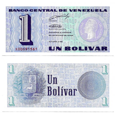 (68) Venezuela. 1989. 1 Bolívar (SC)