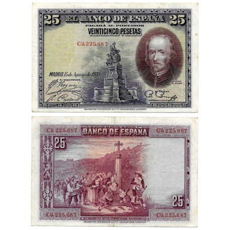 España. 1928. 25 Pesetas (MBC) Serie C