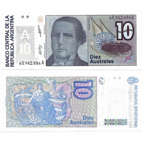 (325b) Argentina. 1985-89. 10 Australes (EBC+)