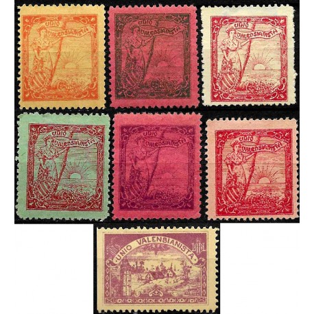 Viñetas Políticas. Unió Valensianista (Nuevos, sin goma)