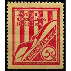 Viñeta Política. Joventut Nacionalista. Catalanitzem-nos. 5 Céntimos (Nuevo, con señal de fijasellos)