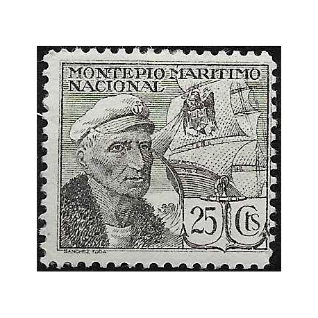 Viñeta. Montepio Marítimo Nacional. 25 Céntimos (Usado)