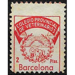 Viñeta. Colegio Provincial de Veterinarios. Barcelona. 2 Pesetas (Usado)