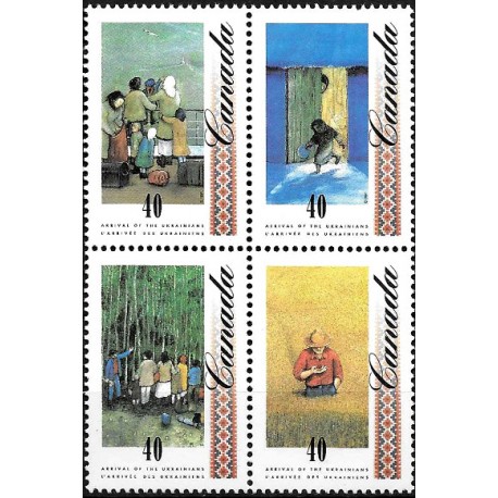 Canadá. 1991. Serie Completa (Nuevo) Llegada Ucranianans