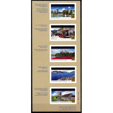 Canadá. 2001. Hoja Conmemorativa (Nuevo) Atracciones Turísticas