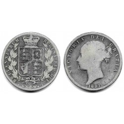 (756) Gran Bretaña. 1881. Half Crown (BC-/BC) (Plata)