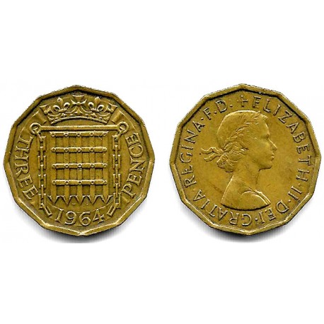 (900) Gran Bretaña. 1964. 3 Pence (MBC)