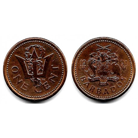 (10) Barbados. 1991. 1 Cent (EBC-)