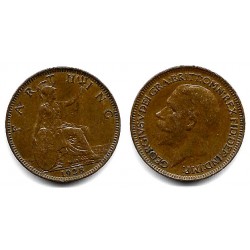 (825) Gran Bretaña. 1928. Farthing (EBC)