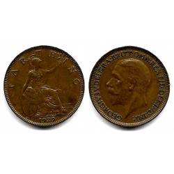 (825) Gran Bretaña. 1929. Farthing (EBC)