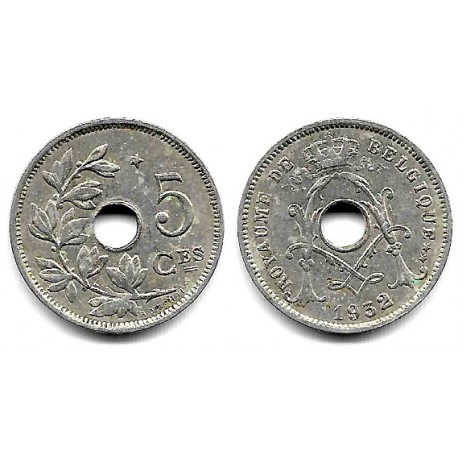 (66) Bélgica. 1932. 5 Centimes (MBC+)