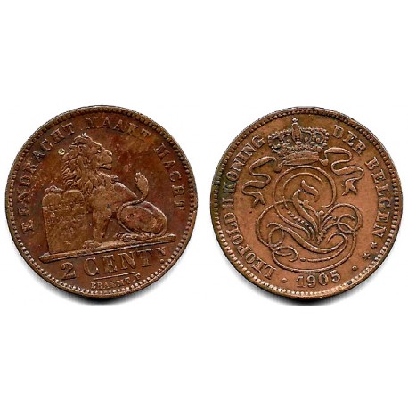 (36) Bélgica. 1905. 2 Centimes (BC+/MBC-)