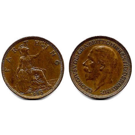 (825) Gran Bretaña. 1930. Farthing (EBC)