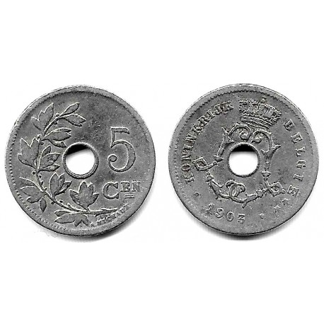 (47) Bélgica. 1903. 5 Centimes (MBC)