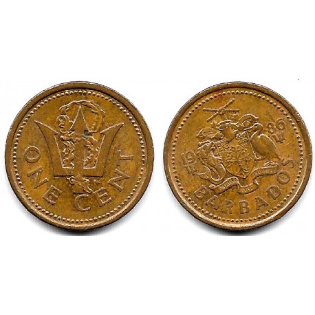 (10) Barbados. 1986. 1 Cent (MBC)