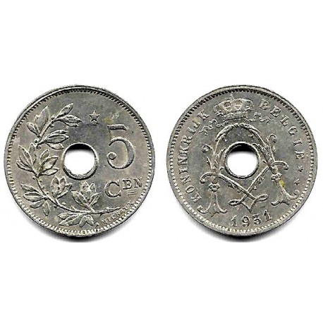 (67) Bélgica. 1931. 5 Centimes (EBC+)