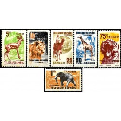 Tanger. Telégrafo Español. Huérfanos. Serie Completa (Nuevo, con leves manchas de óxido)