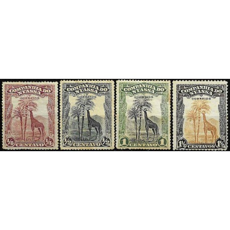 Nyassa. Serie de 4 Valores (Nuevo, con señal de fijasellos y leves manchas de óxido)