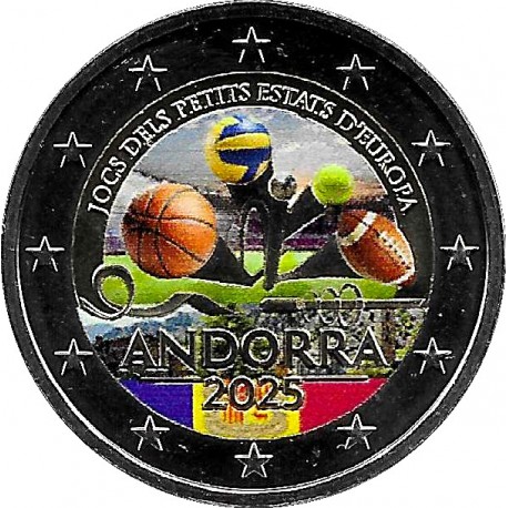 Andorra. 2025. 2 Euro (SC) Coloreada