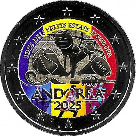 Andorra. 2025. 2 Euro (SC) Coloreada