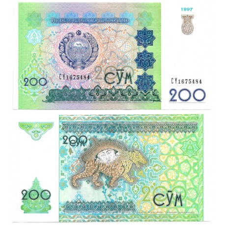 (80) Uzbekistán. 1997. 200 Sum (SC)