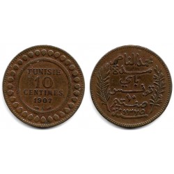 (236) República Tunecina. 1907A. 10 Centimes (MBC)