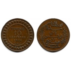 (236) República Tunecina. 1911A. 10 Centimes (MBC)