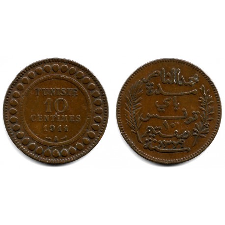 (236) República Tunecina. 1911A. 10 Centimes (MBC)