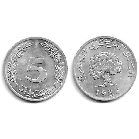 (282) República Tunecina. 1983. 5 Millim (MBC-)