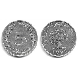 (282) República Tunecina. 1996. 5 Millim (EBC)