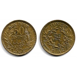 (246) República Tunecina. 1941. 50 Centimes (EBC)