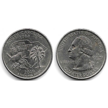 (307) Estados Unidos de América. 2000(P). Quarter Dollar (MBC) South Carolina