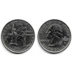 (318) Estados Unidos de América. 2001(D). Quarter Dollar (EBC+) New York
