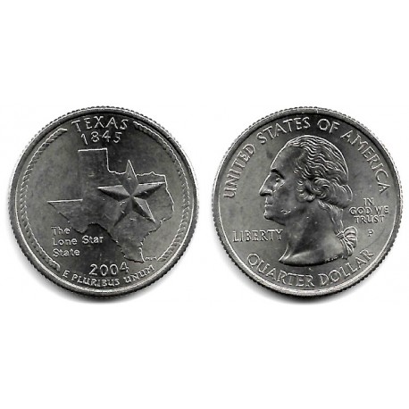 (357) Estados Unidos de América. 2004(D). Quarter Dollar (EBC+) Texas