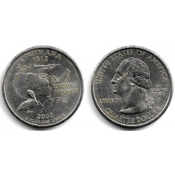 (333) Estados Unidos de América. 2002(P). Quarter Dollar (EBC-) Louisiana