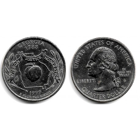 (296) Estados Unidos de América. 1999(D). Quarter Dollar (EBC) Georgia