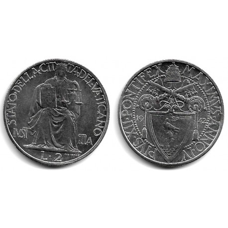 (36) Ciudad del Vaticano. 1942. 2 Lira (SC)