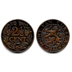 (42) Curasao. 1944D. 2½ Cents (EBC/EBC-)