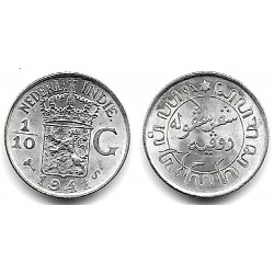 (318) Indias Holandesas. 1941S. 1/10 Gulden (SC) (Plata)