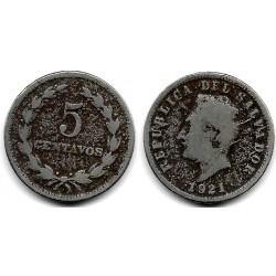(134) El Salvador. 1921. 5 Centavos (RC+)