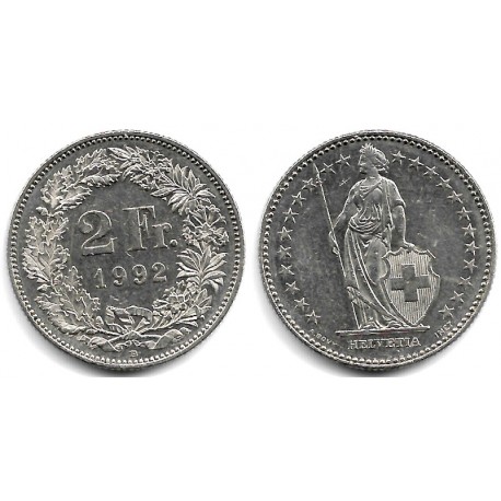(21a.3) Suiza. 1992B. 2 Francs (MBC)