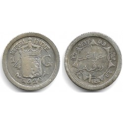 (310) Indias Holandesas. 1920. ¼ Gulden (BC/BC+) (Plata)
